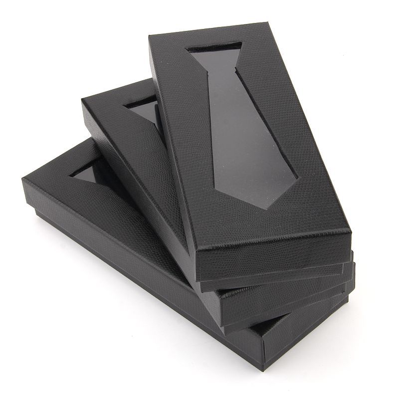 Event Party Box - 50Pcs/Lot 21.5x8x3.5cm Fashionable Men Black Tie