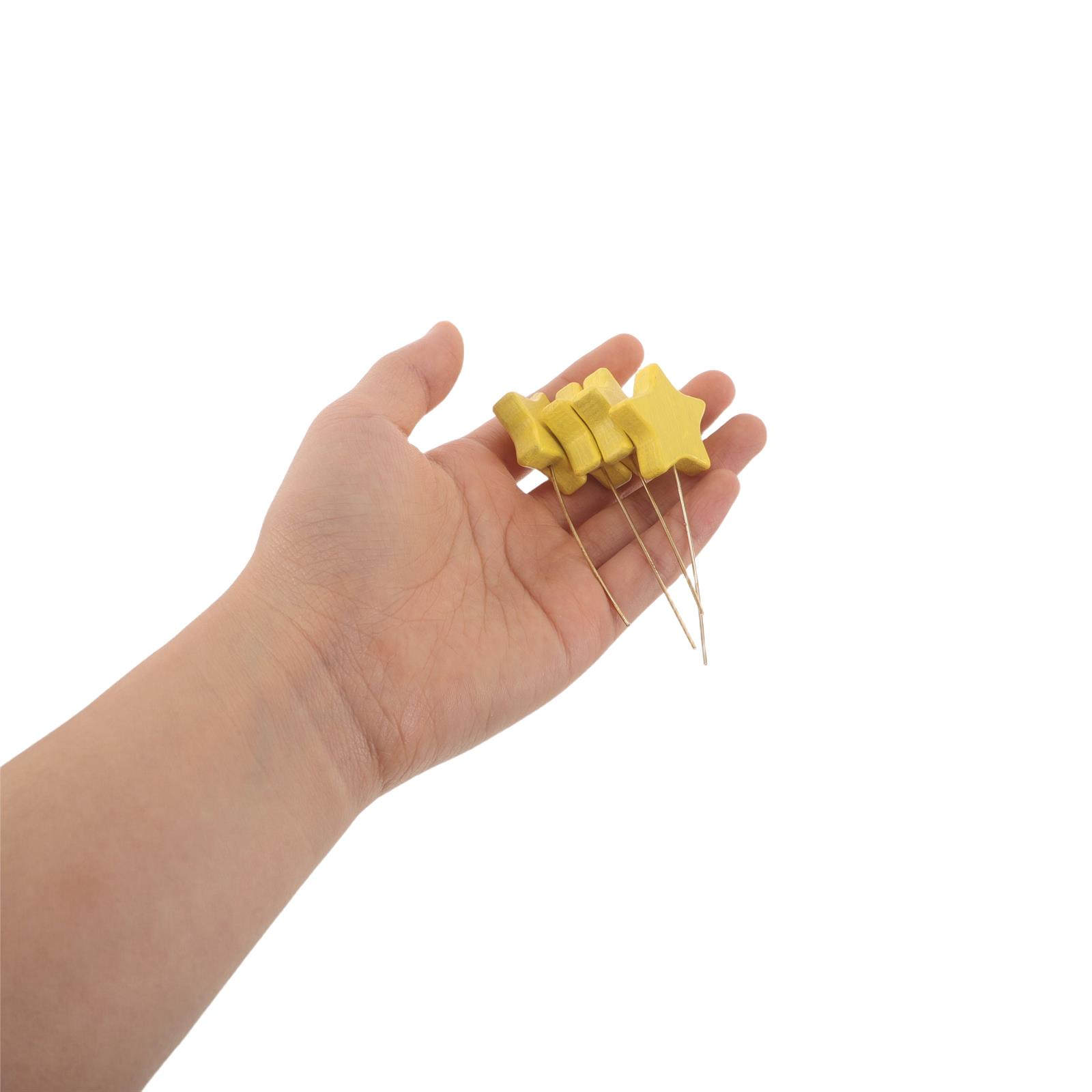 Centerpiece Stick - 6Pcs Wooden Star Picks Mini Star