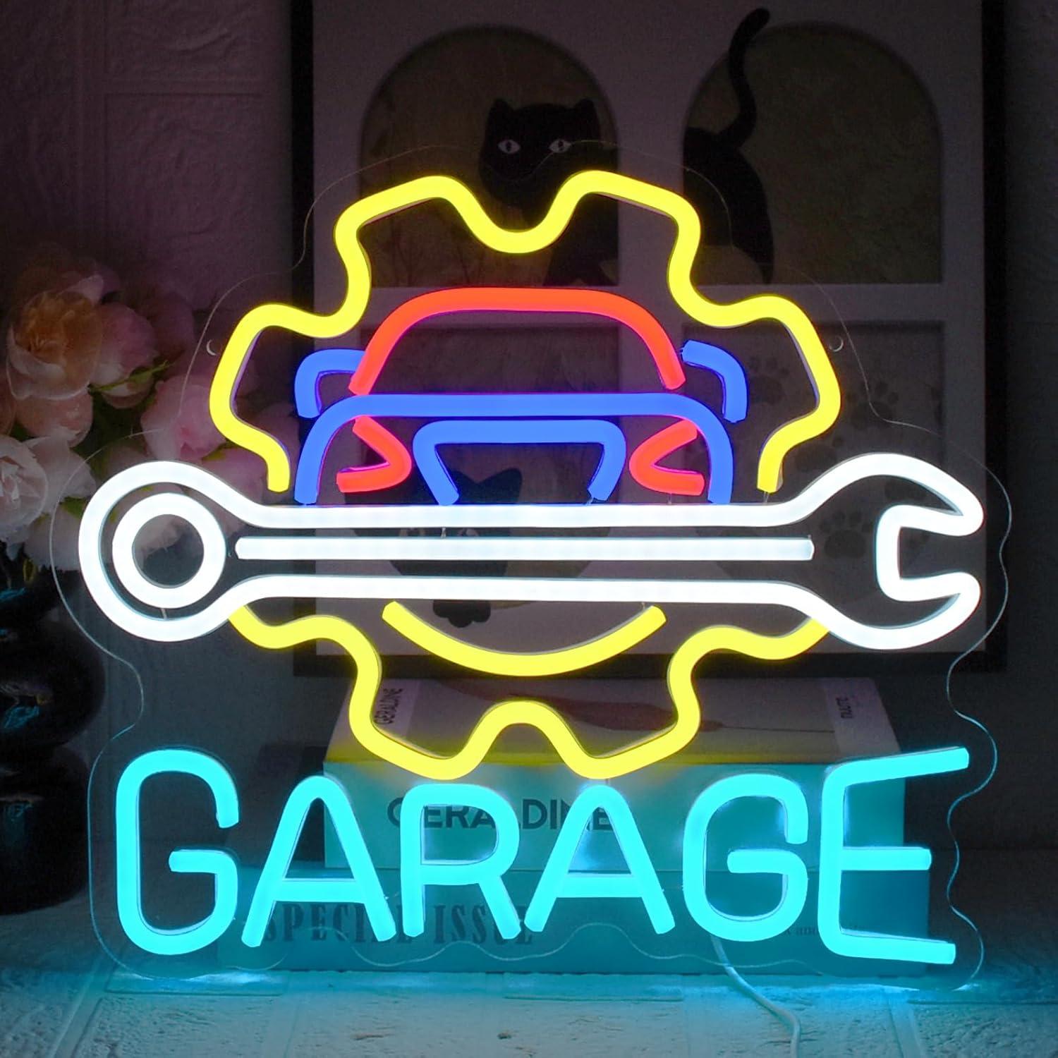 Garage Neon Sign USB Powered L - Neon Sign Party recension och pris