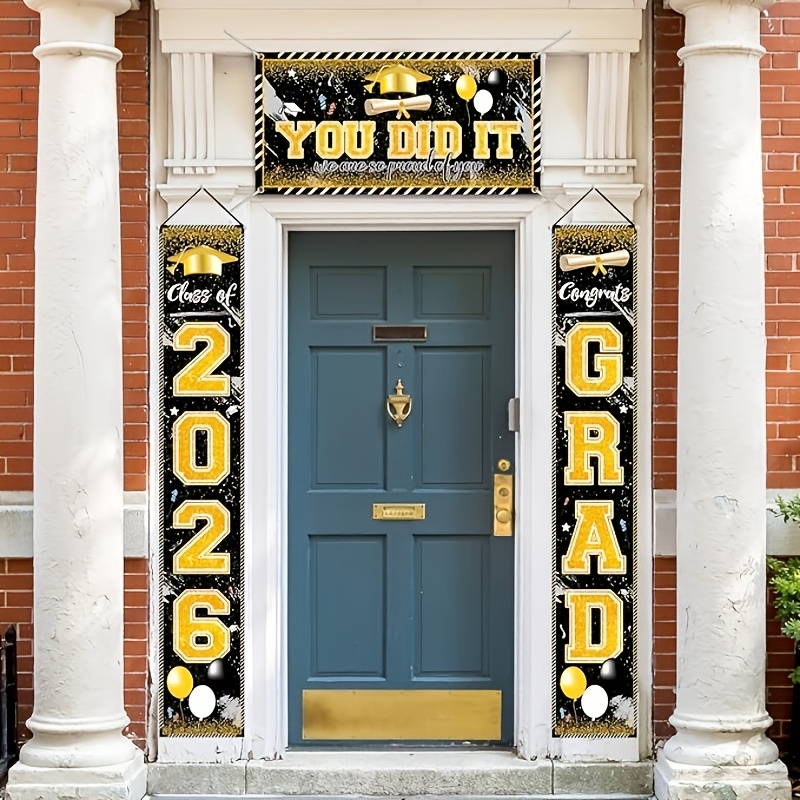 2D 3Pcs 2026 Graduation Banner - Party Banner Gold recension och pris