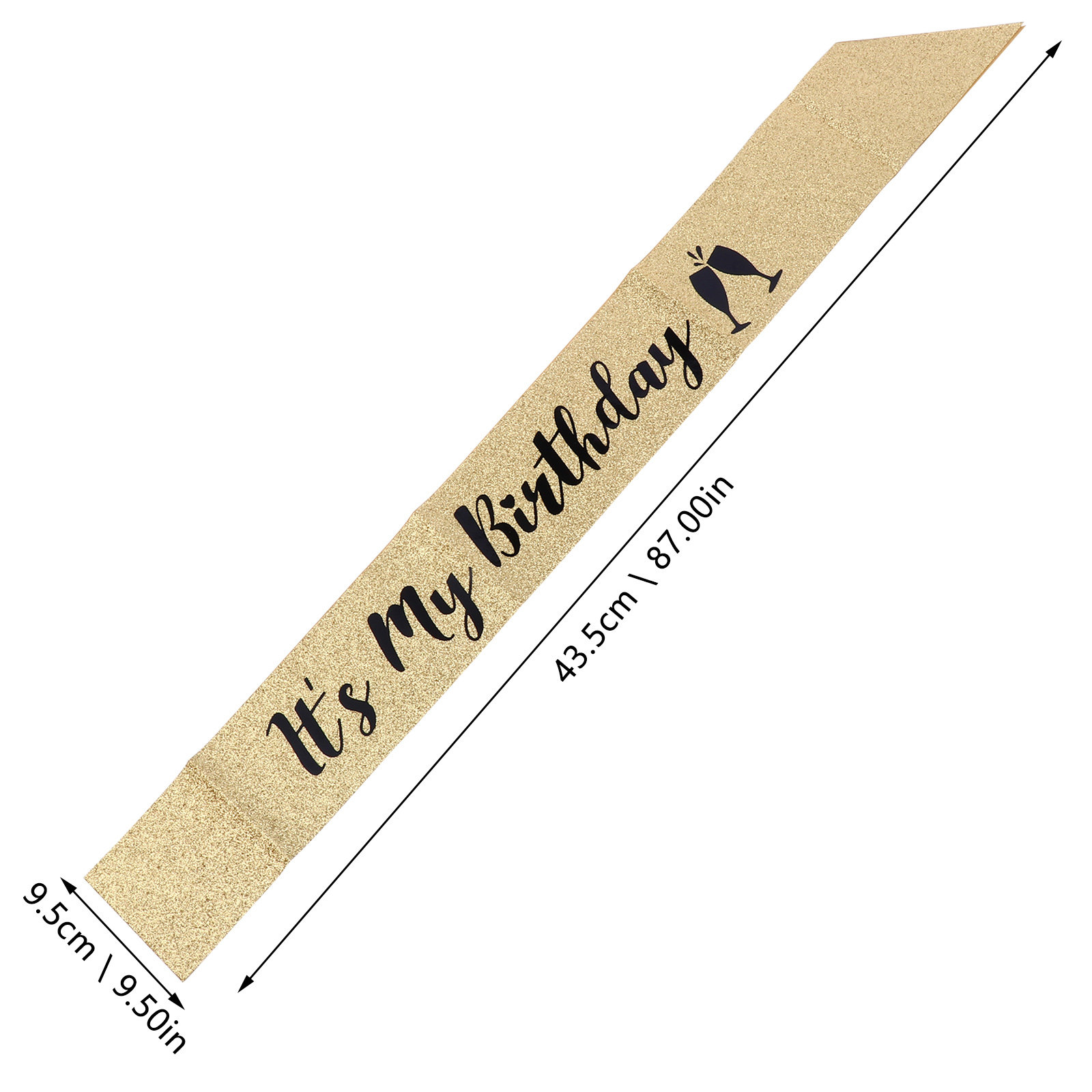 1Pcs Glitter Birthday Sash Sho - Birthday Sash Glitter recension och pris