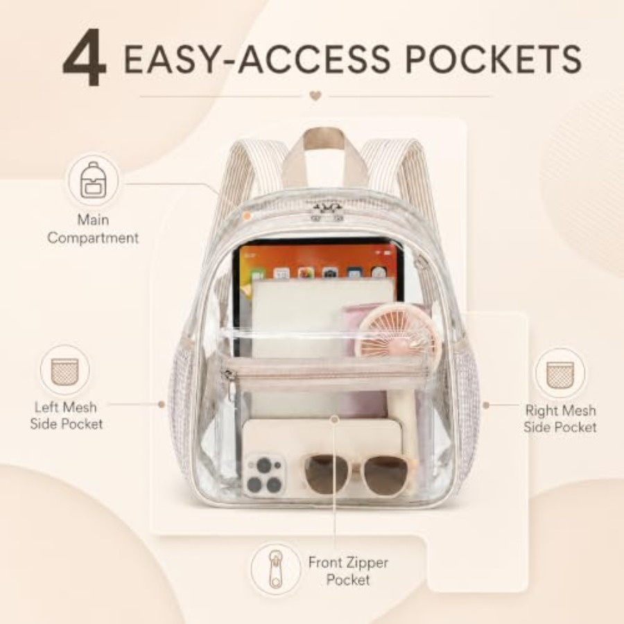 Mini Clear Backpack for Stadiu - Event & Party Supply Photos recension och pris