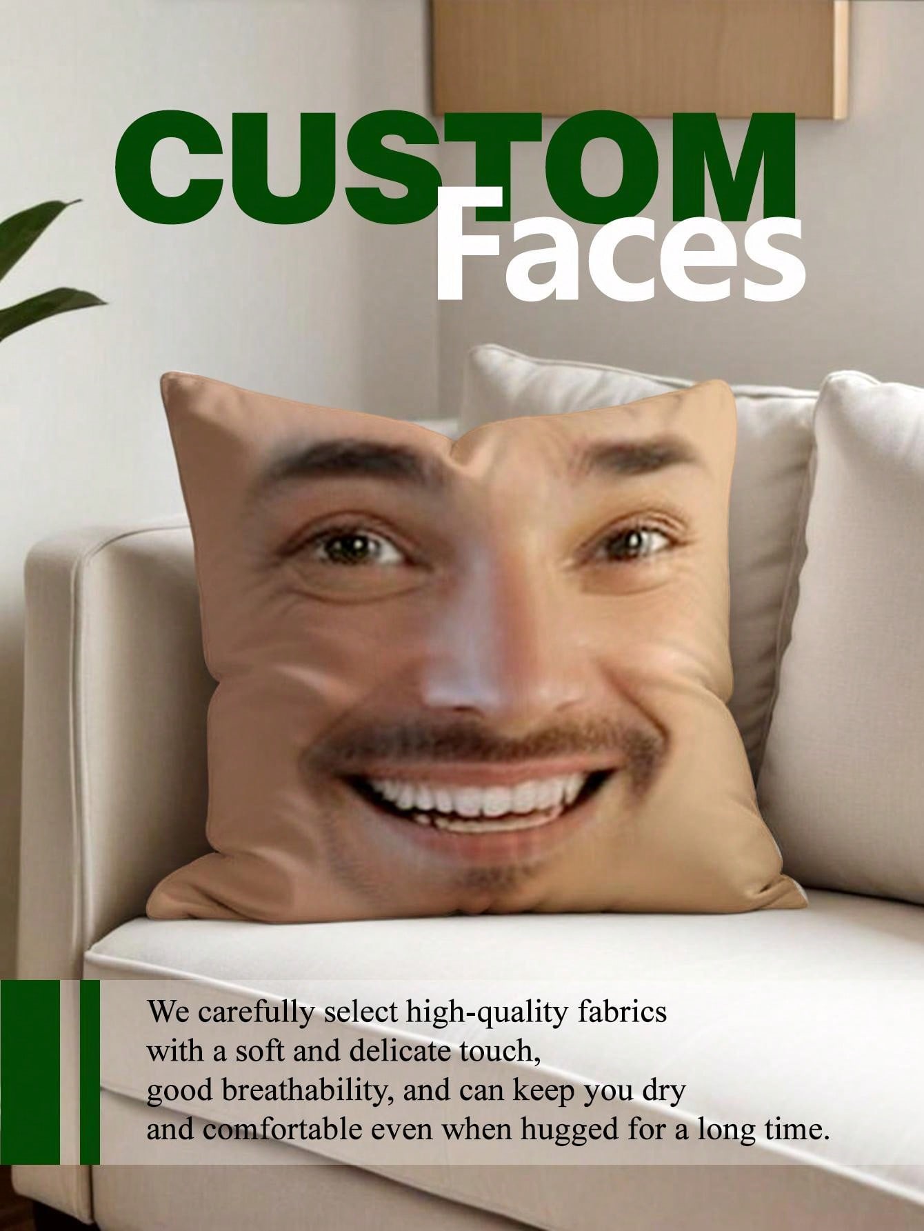 1pc Custom Face Square Pillow  - Eve Party recension och pris