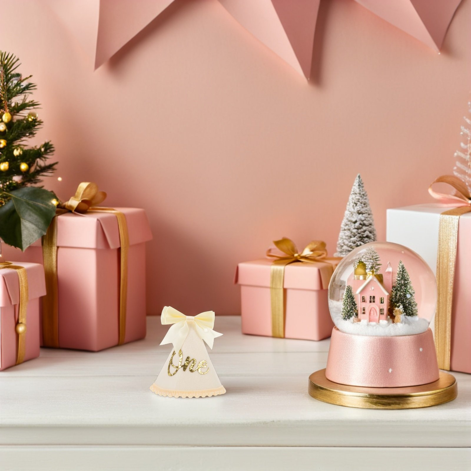 First Birthday Hat Bow Baby Cr - Party Hat Cone recension och pris