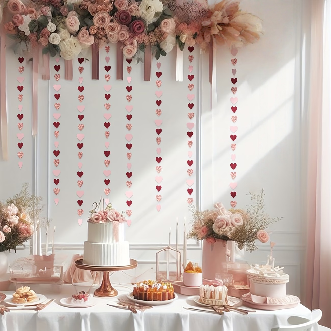 5pcs 3meters Rose-gold Pink Pa - Party Banner Gold recension och pris