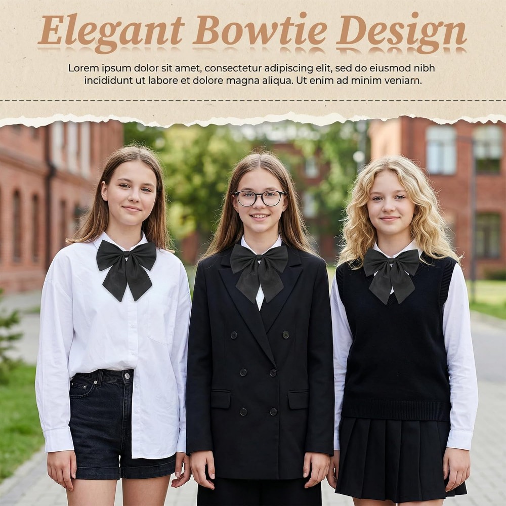 Black Bow Ties for Women, Larg - Event & Party Supply Photos recension och pris