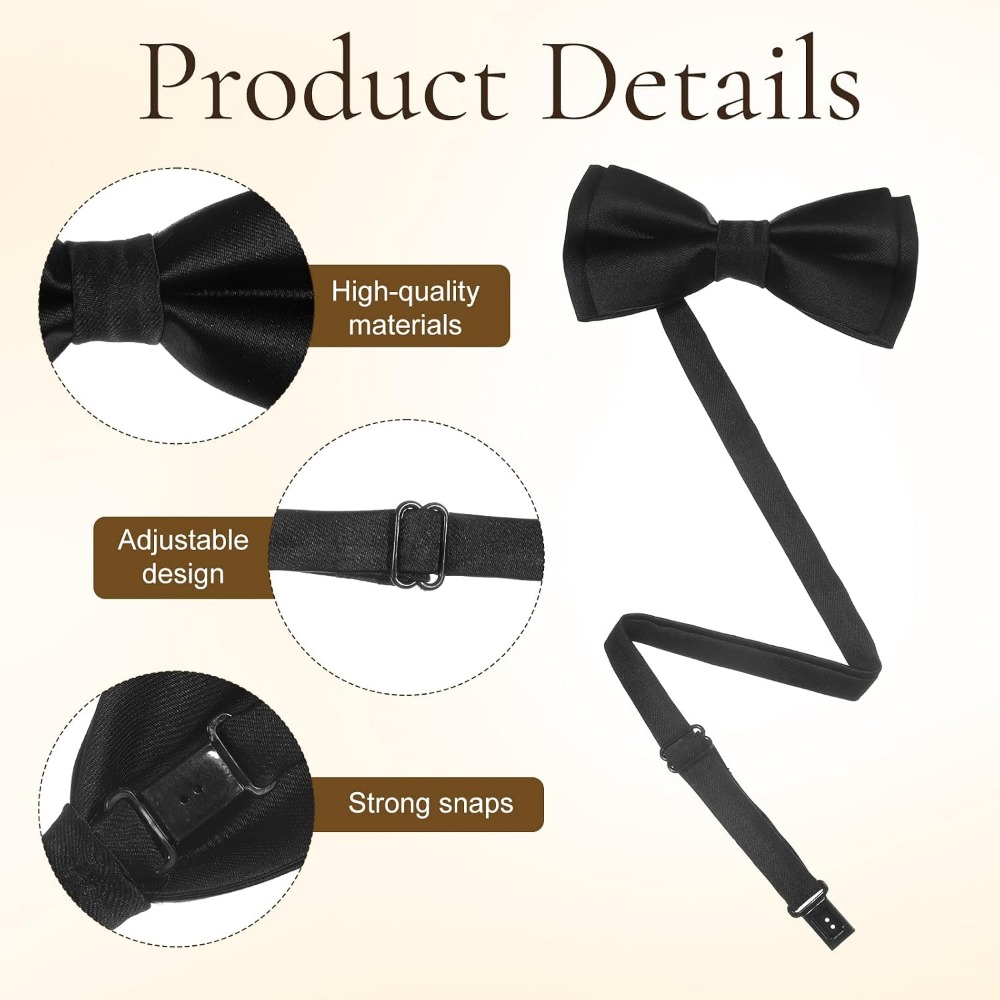 Men's Bow Ties, 2-Pack Solid C - Event & Party Supply Photos recension och pris