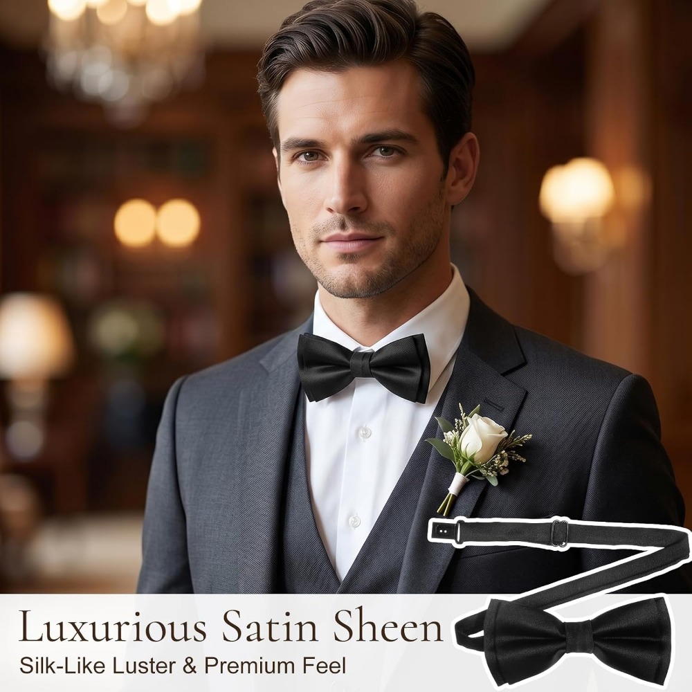 Men's Bow Ties, 2-Pack Solid C - Event & Party Supply Photos recension och pris