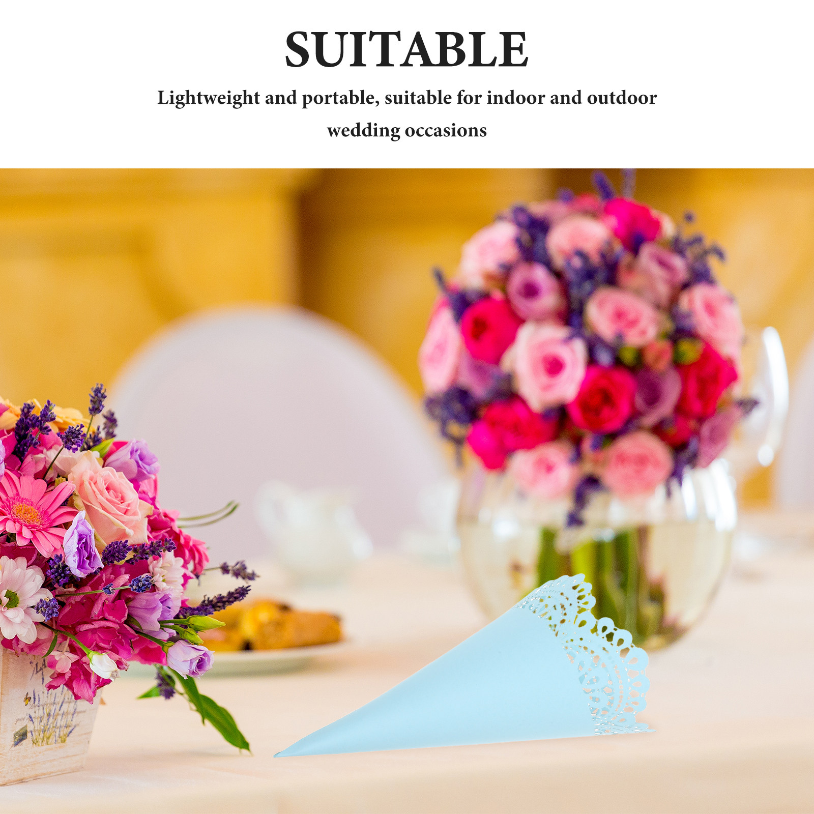 50pcs Wedding Confetti Cones H - Papercraft Supply Confetti recension och pris