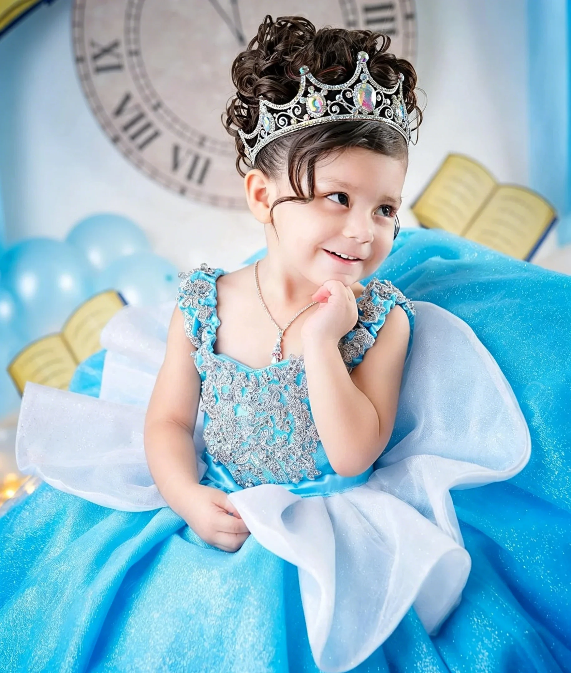 Custom Luxury Dress FlowerGirl - Birthday Sash Glitter recension och pris