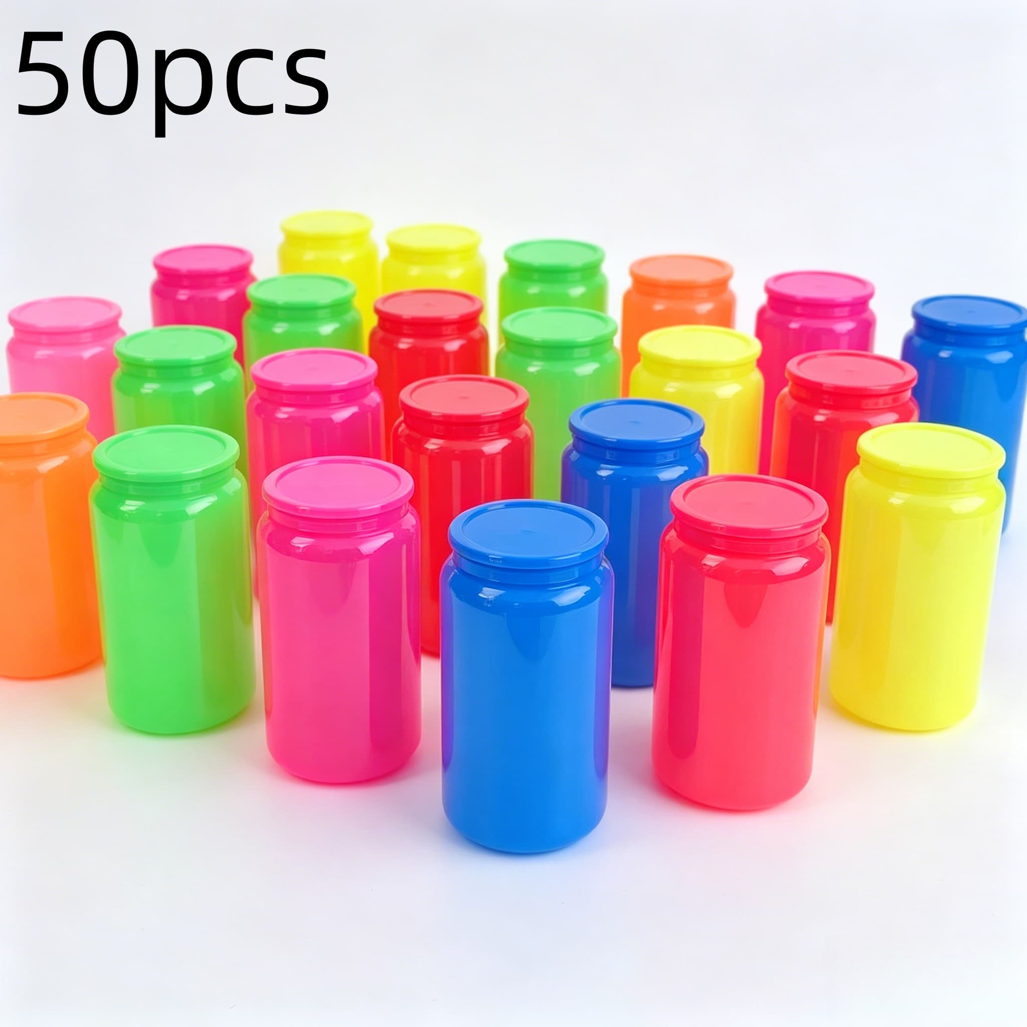 50pcs US Warehouse 16oz Neon F - Plastic Cup 50Pcs recension och pris