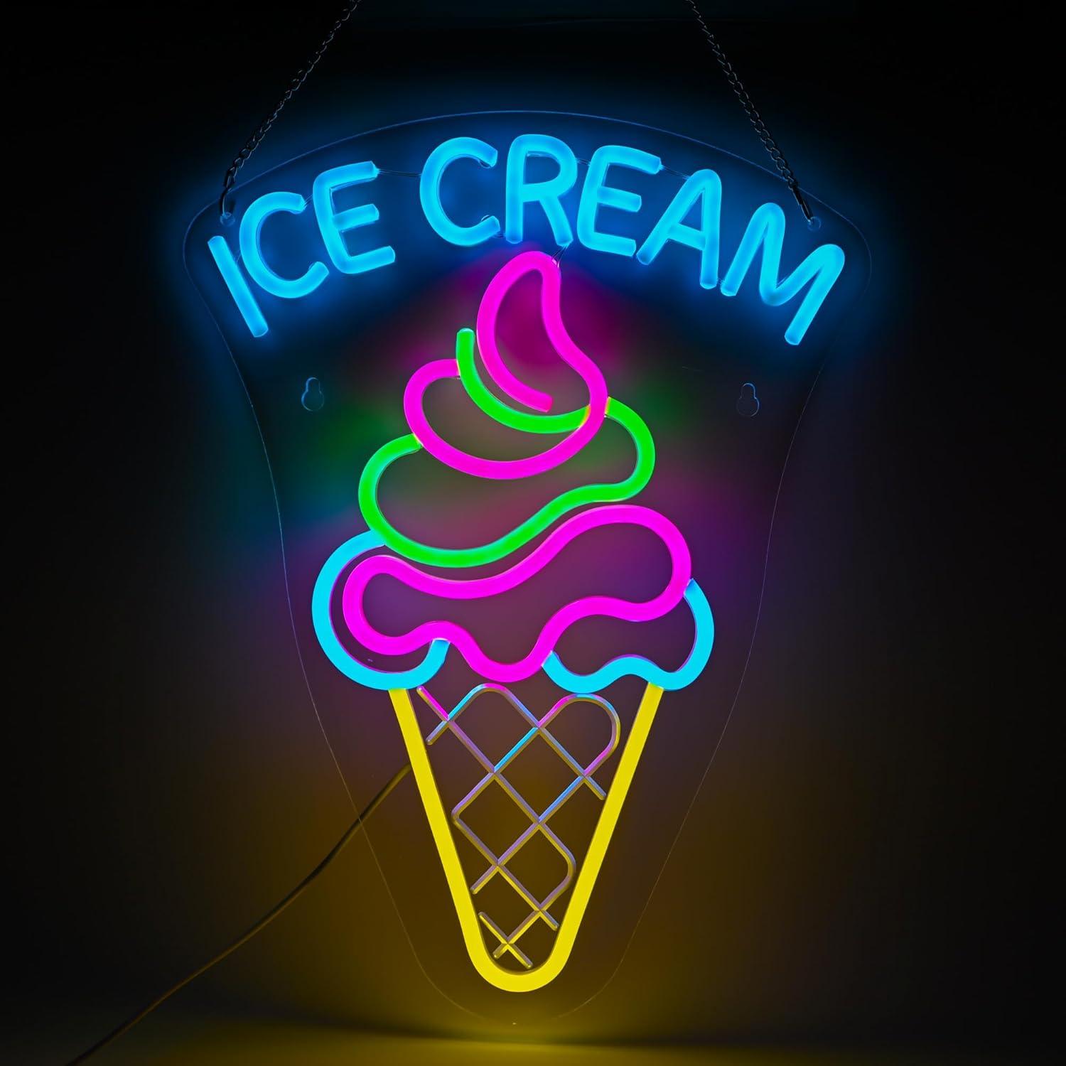 Ice Cream Neon Sign Dimmable D - Neon Sign Party recension och pris