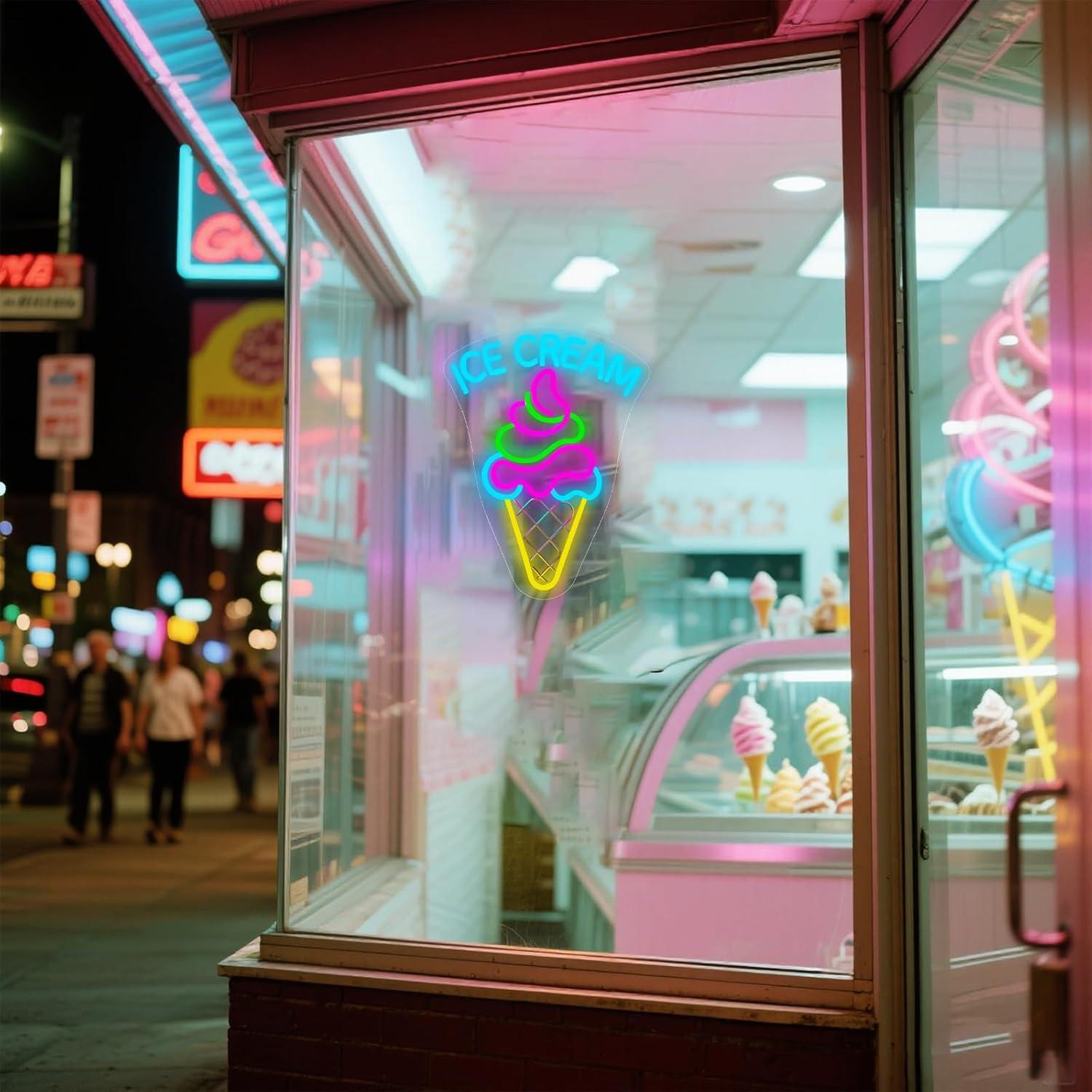 Ice Cream Neon Sign Dimmable D - Neon Sign Party recension och pris