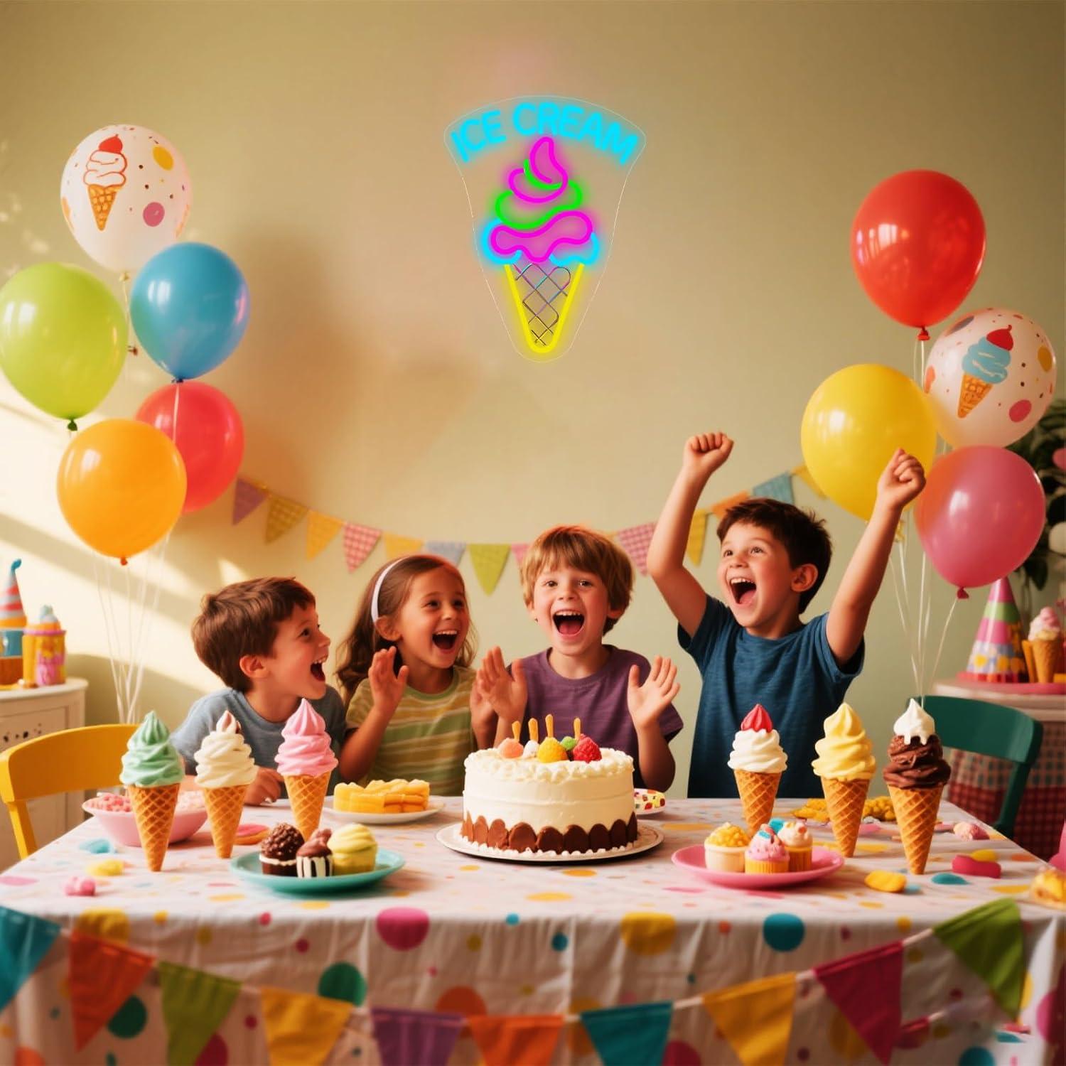 Ice Cream Neon Sign Dimmable D - Neon Sign Party recension och pris