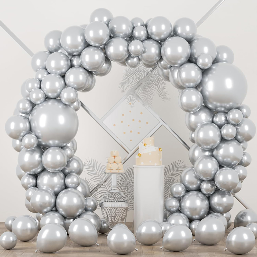 68Pcs Metallic Silver Balloons - Balloon Arch Kit recension och pris