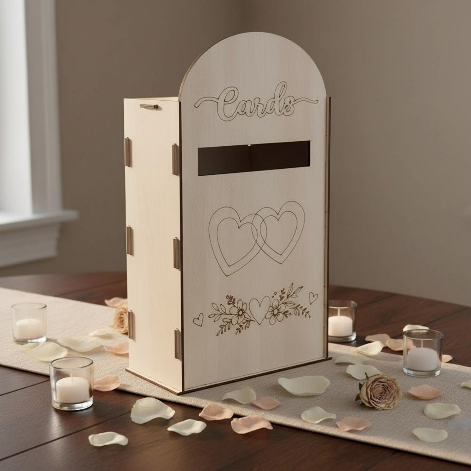 Wooden Wedding Card Box Laser  - Event Party Box recension och pris