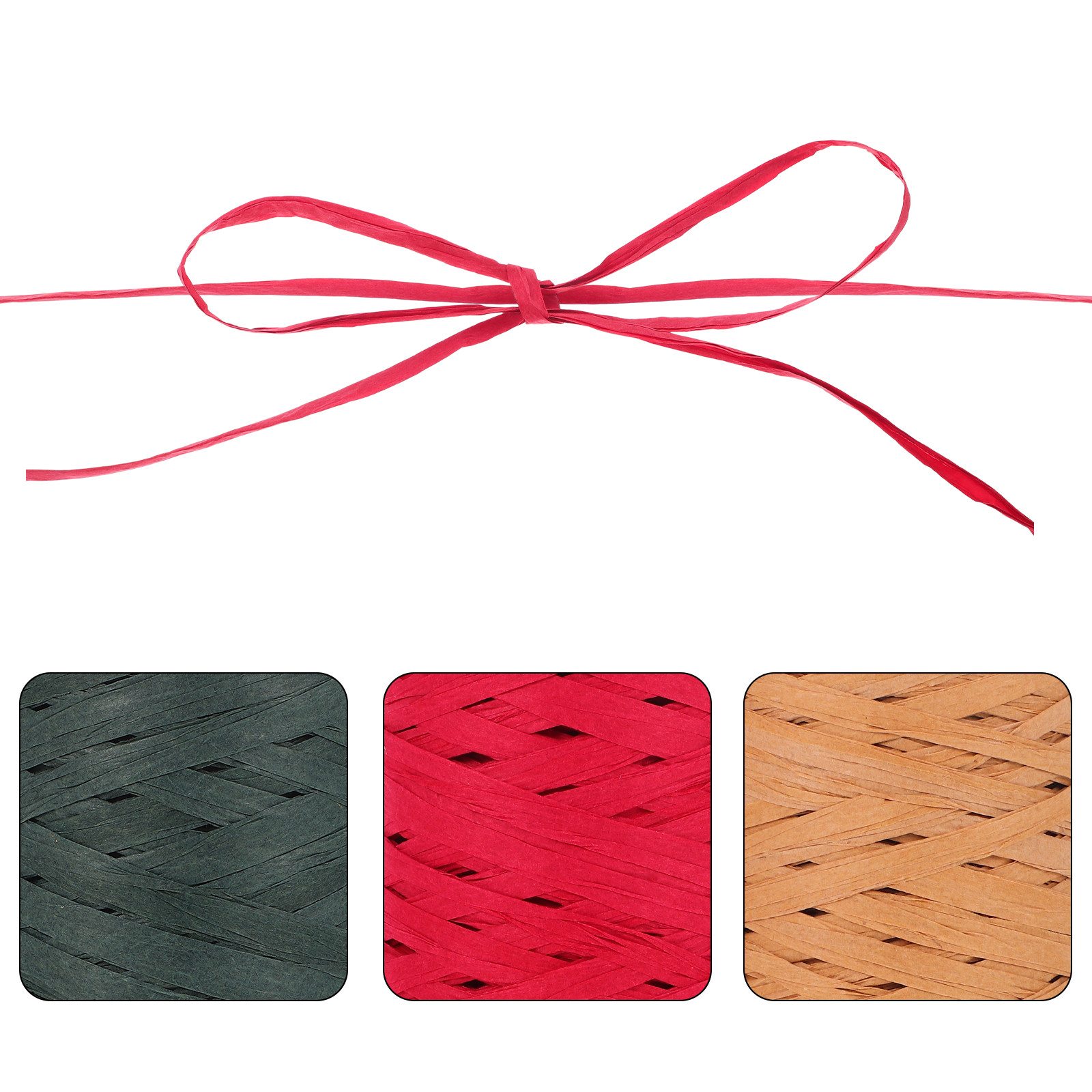 3 Rolls Rustic Raffia Paper Ri - Papercraft Supply Ribbon recension och pris