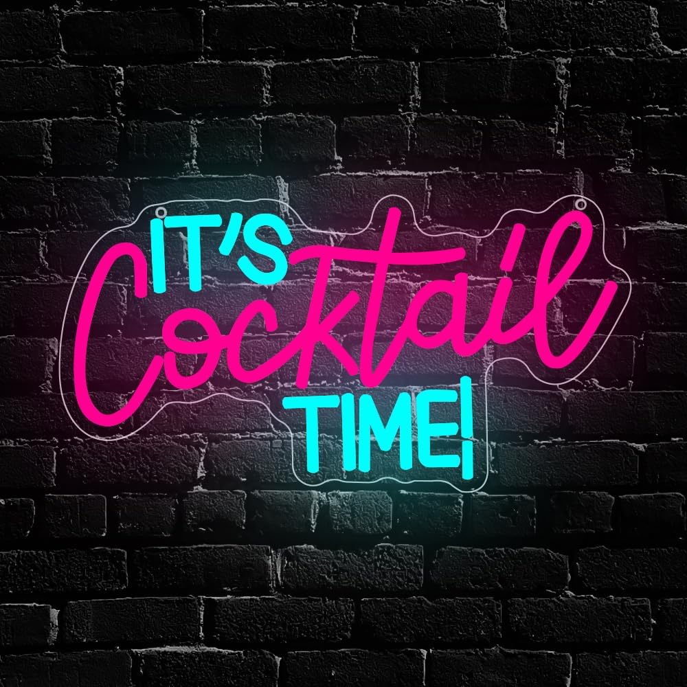 Cocktails Neon Sign USB Powere - Neon Sign Party recension och pris