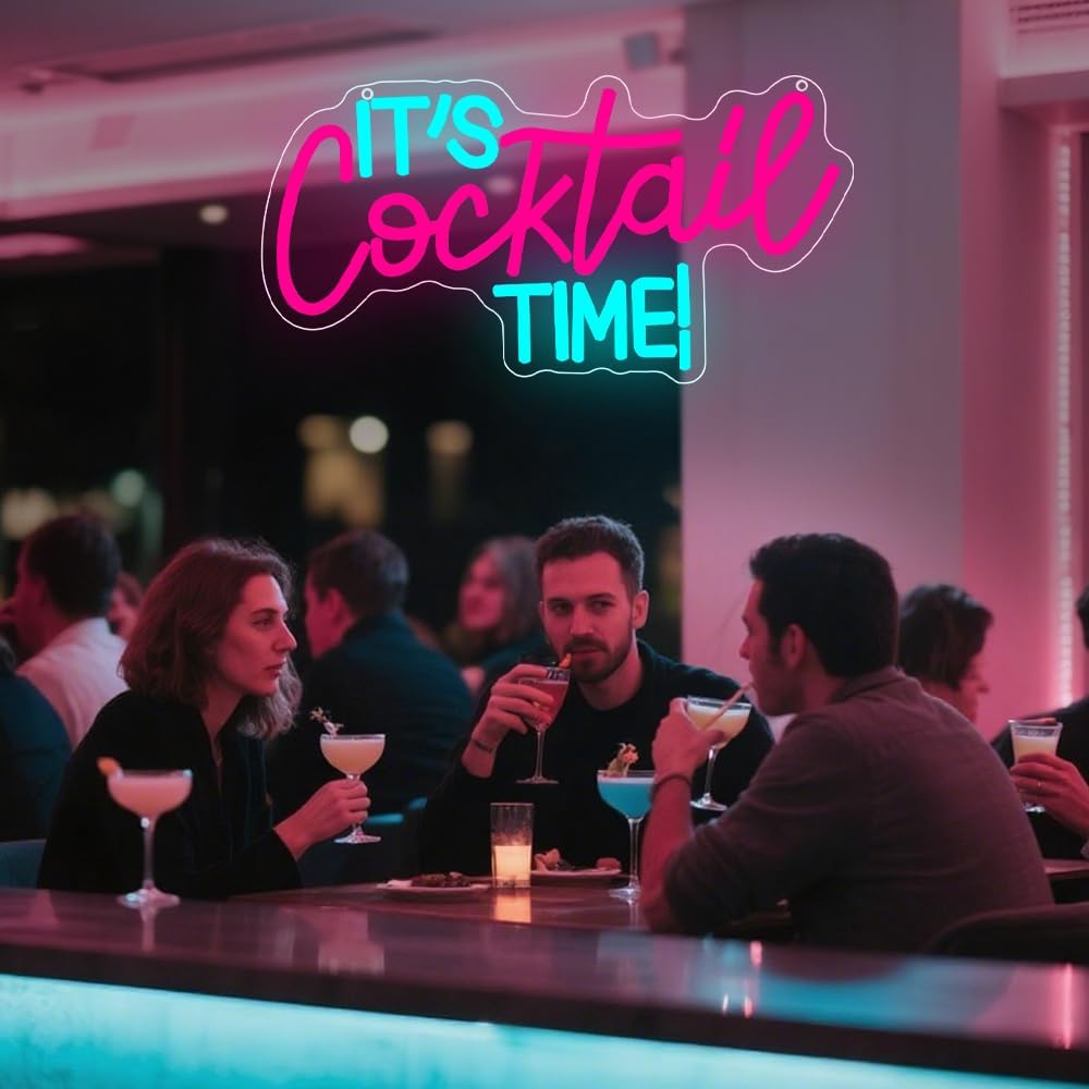 Cocktails Neon Sign USB Powere - Neon Sign Party recension och pris