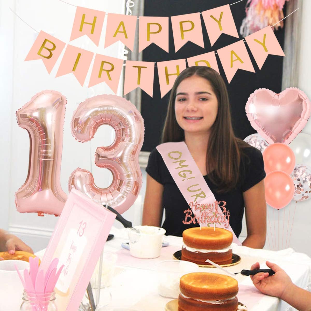13th Birthday Party Decoration - Party Banner Gold recension och pris