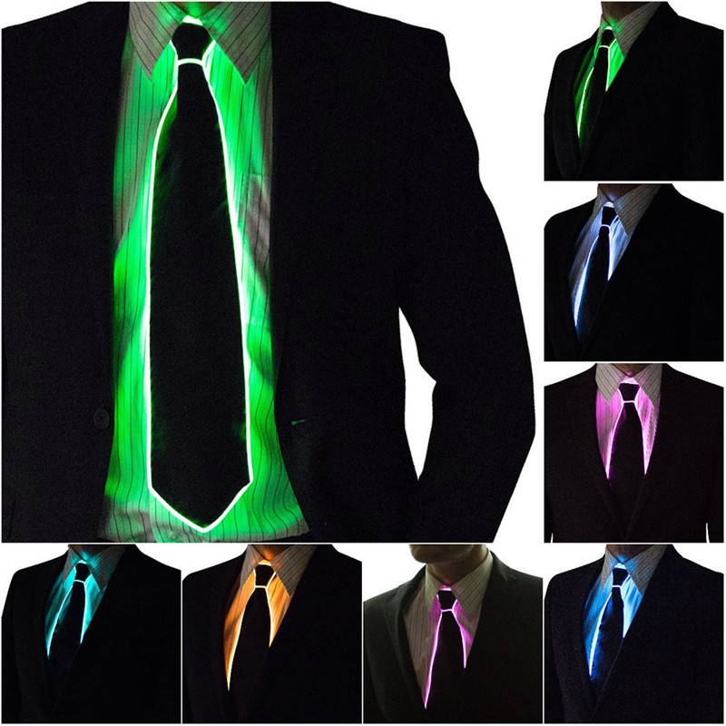 Men Glowing Tie EL Wire Neon L - Event Party Dj recension och pris