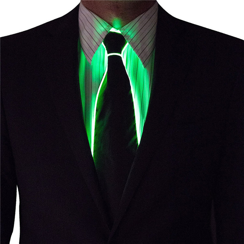 Men Glowing Tie EL Wire Neon L - Event Party Dj recension och pris