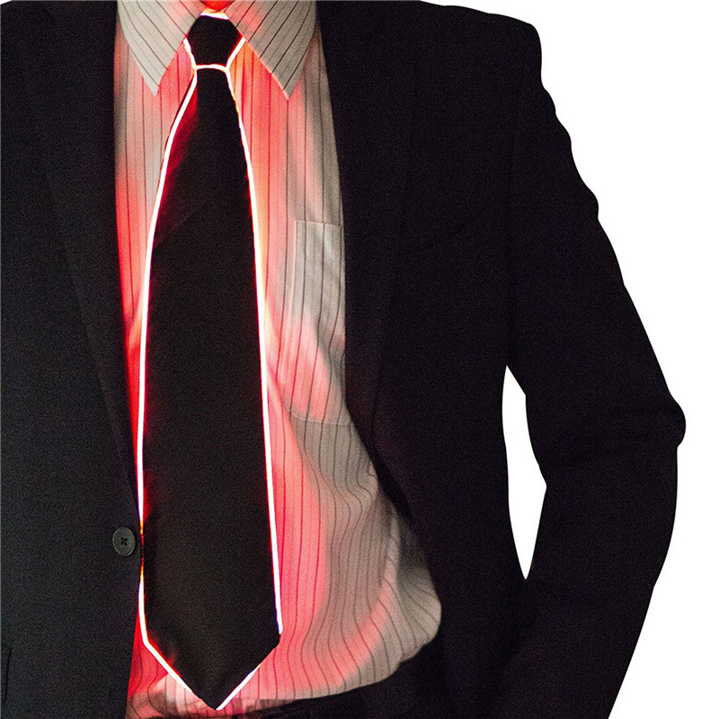 Men Glowing Tie EL Wire Neon L - Event Party Dj recension och pris