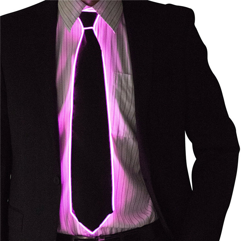 Men Glowing Tie EL Wire Neon L - Event Party Dj recension och pris