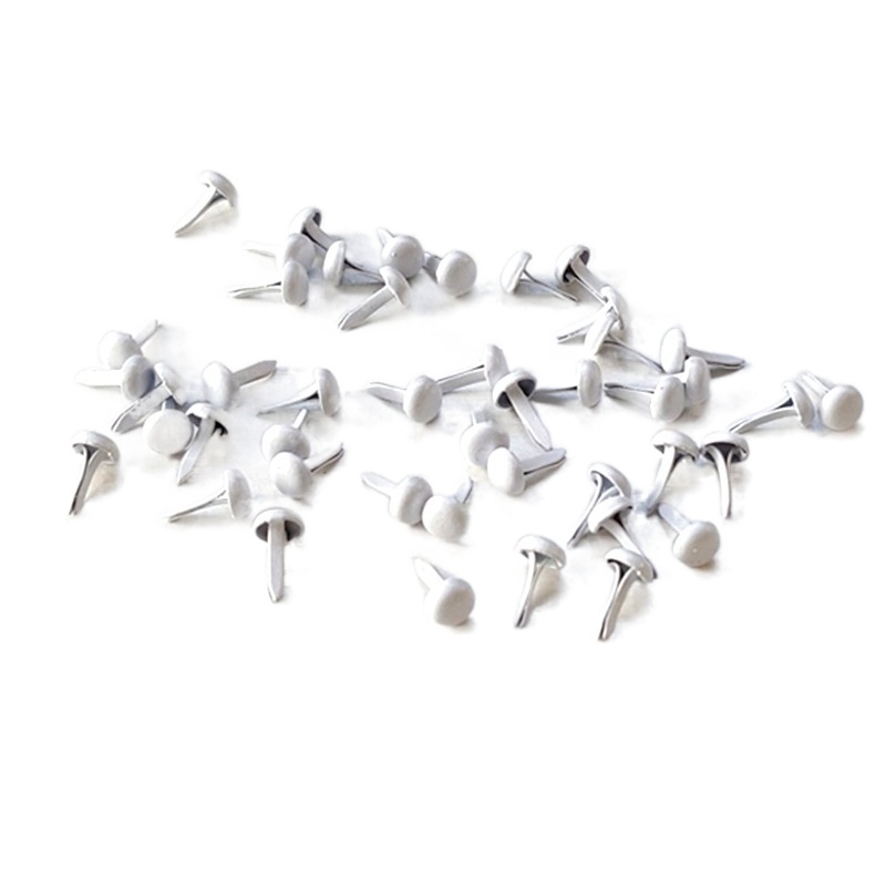 500pcs 4.5mm White  Metal Brad - Papercraft Supply Invitation recension och pris