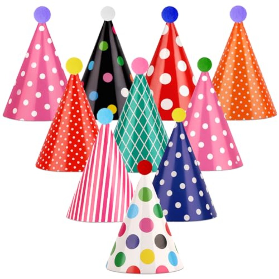 10 PCS Colorful Mini Party Hat - Party Hat Cone recension och pris
