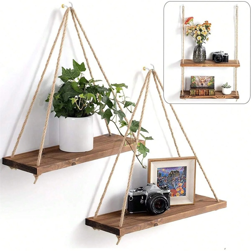 1pc Wood Hanging Shelve Swing  - Flower Wall Panel recension och pris