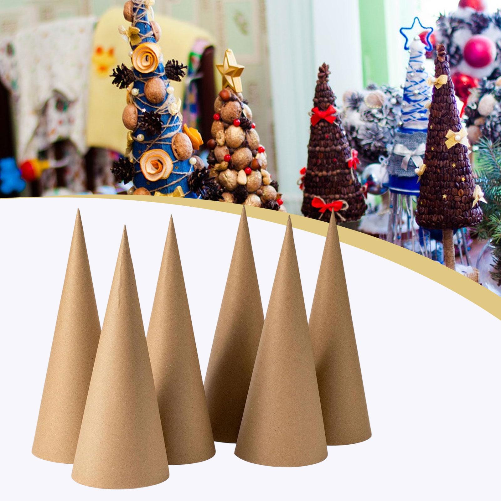 6Pcs Kraft Paper Mache Cones,C - Party Hat Cone recension och pris
