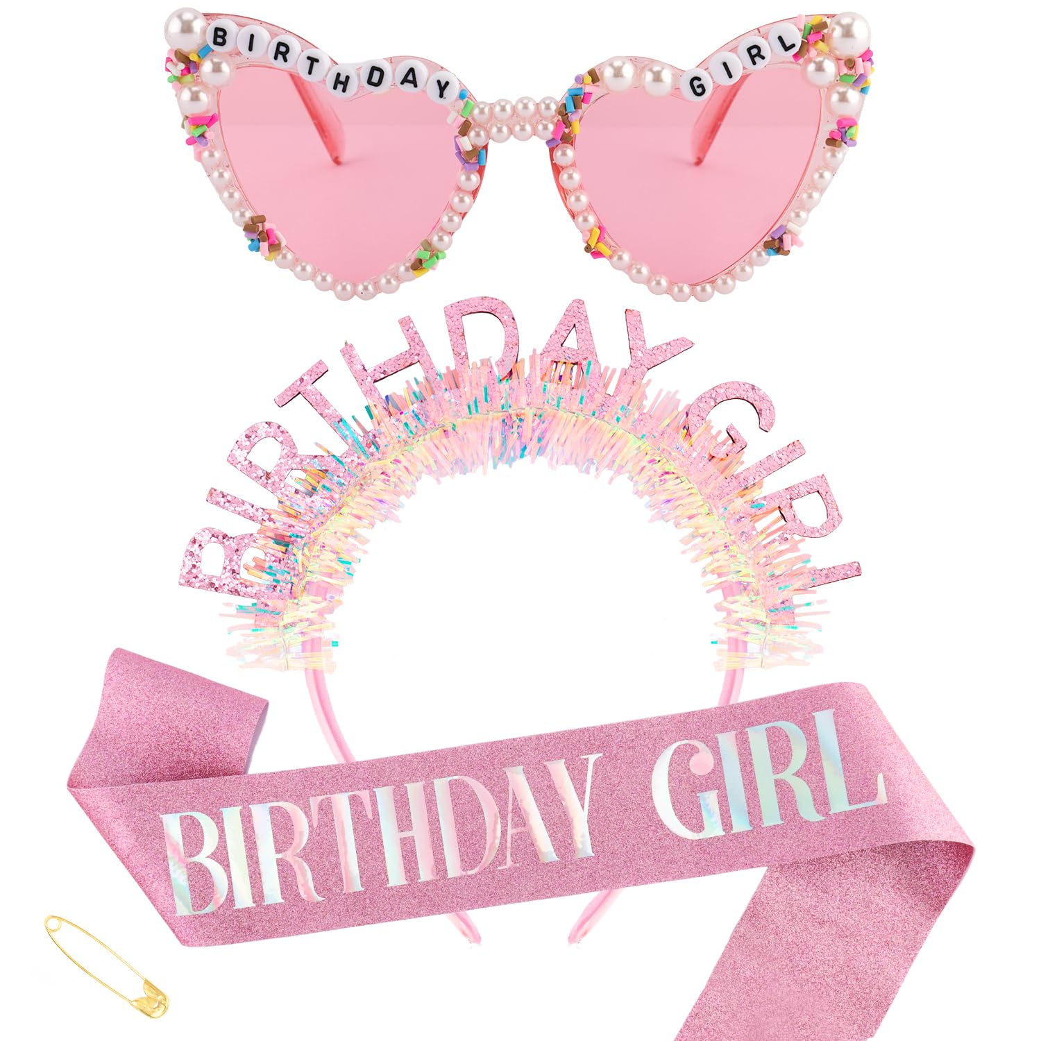 Birthday Girl Headband Sash Su - Birthday Sash Glitter recension och pris