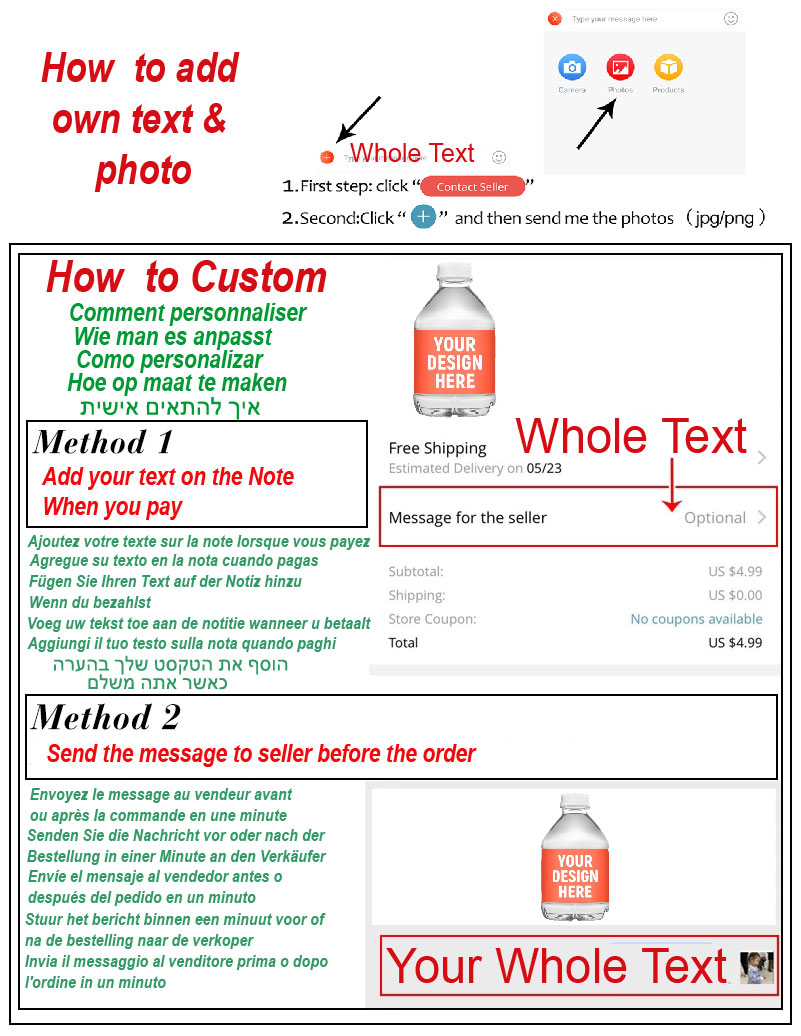 Custom Water Bottle Label, Per - Party Event Supplier recension och pris