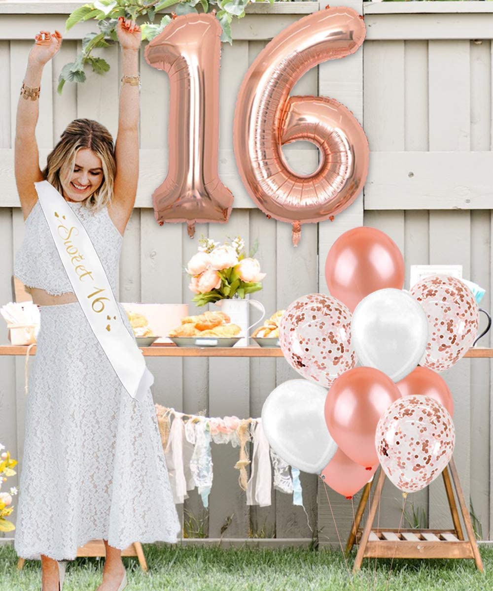 16th Birthday Decorations for  - Party Banner Gold recension och pris