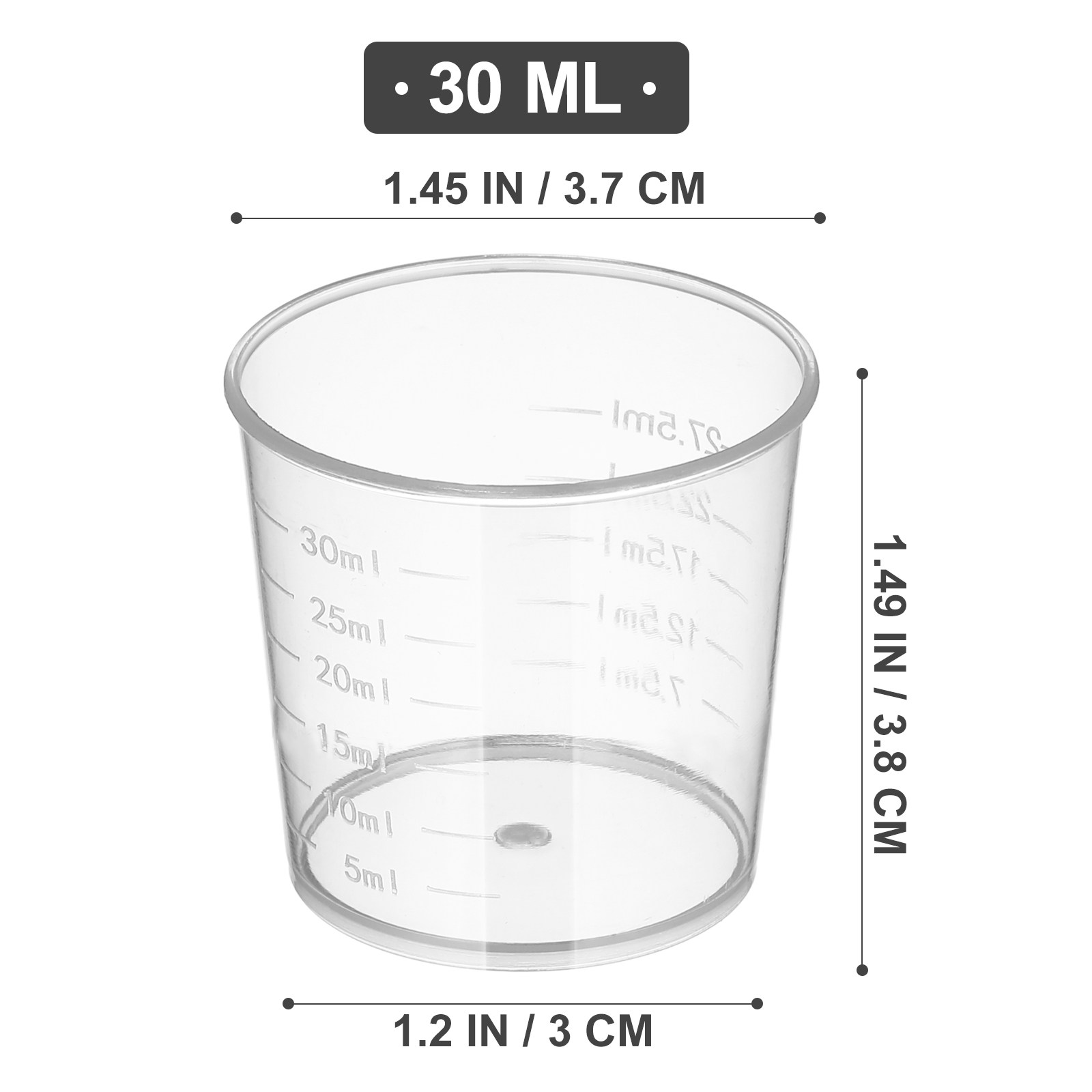 50Pcs 30Ml Plastic Measuring C - Plastic Cup 50Pcs recension och pris