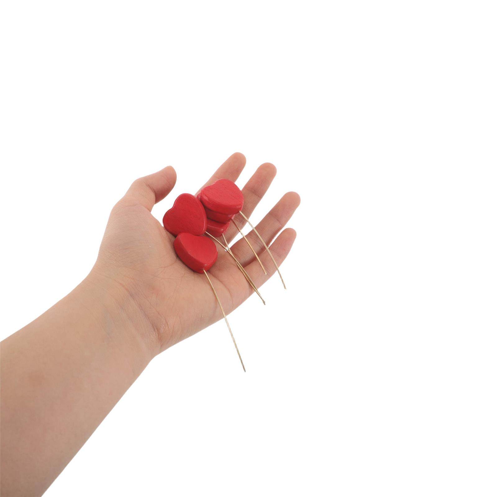 6Pcs Wooden Heart Picks Heart  - Centerpiece Stick recension och pris
