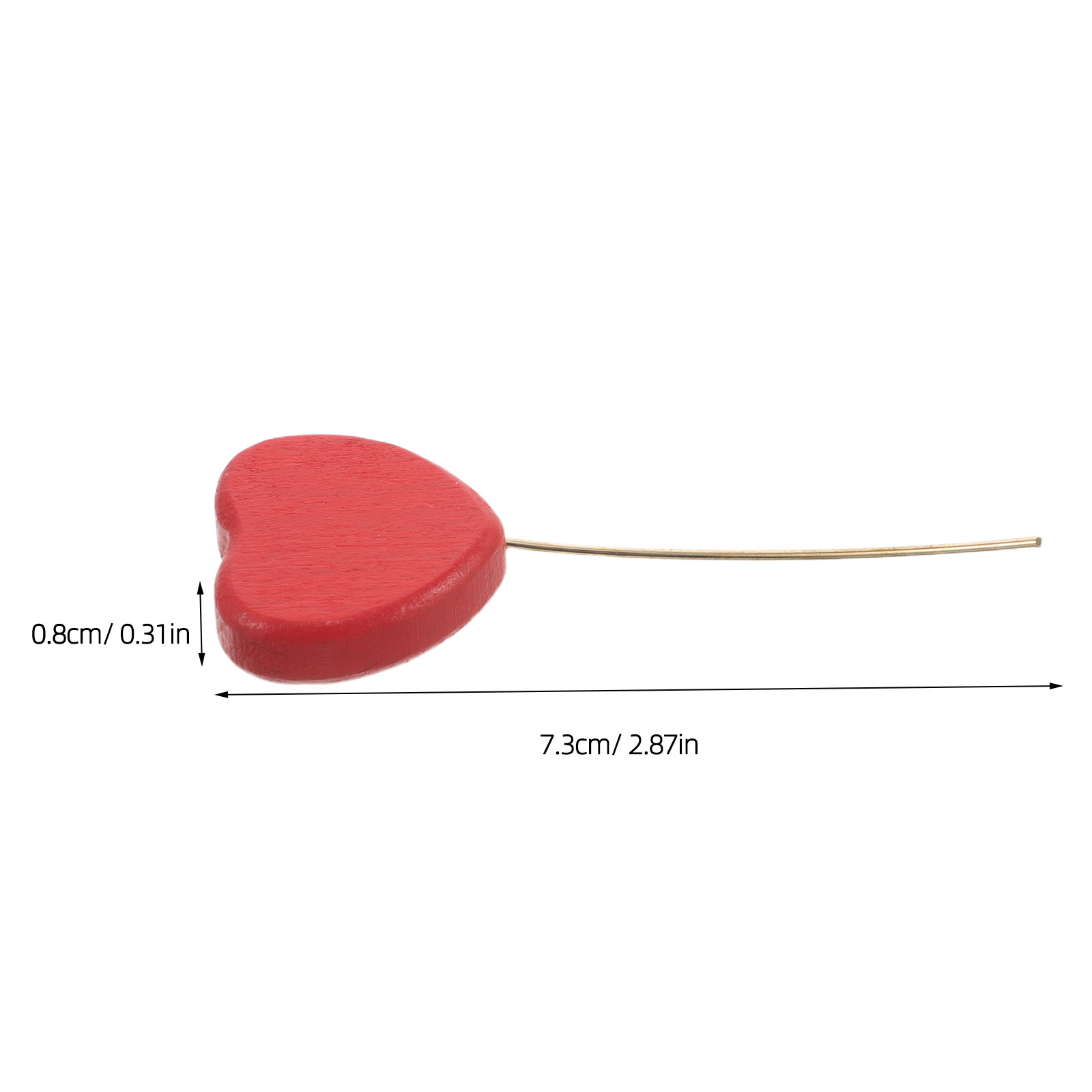 6Pcs Wooden Heart Picks Heart  - Centerpiece Stick recension och pris