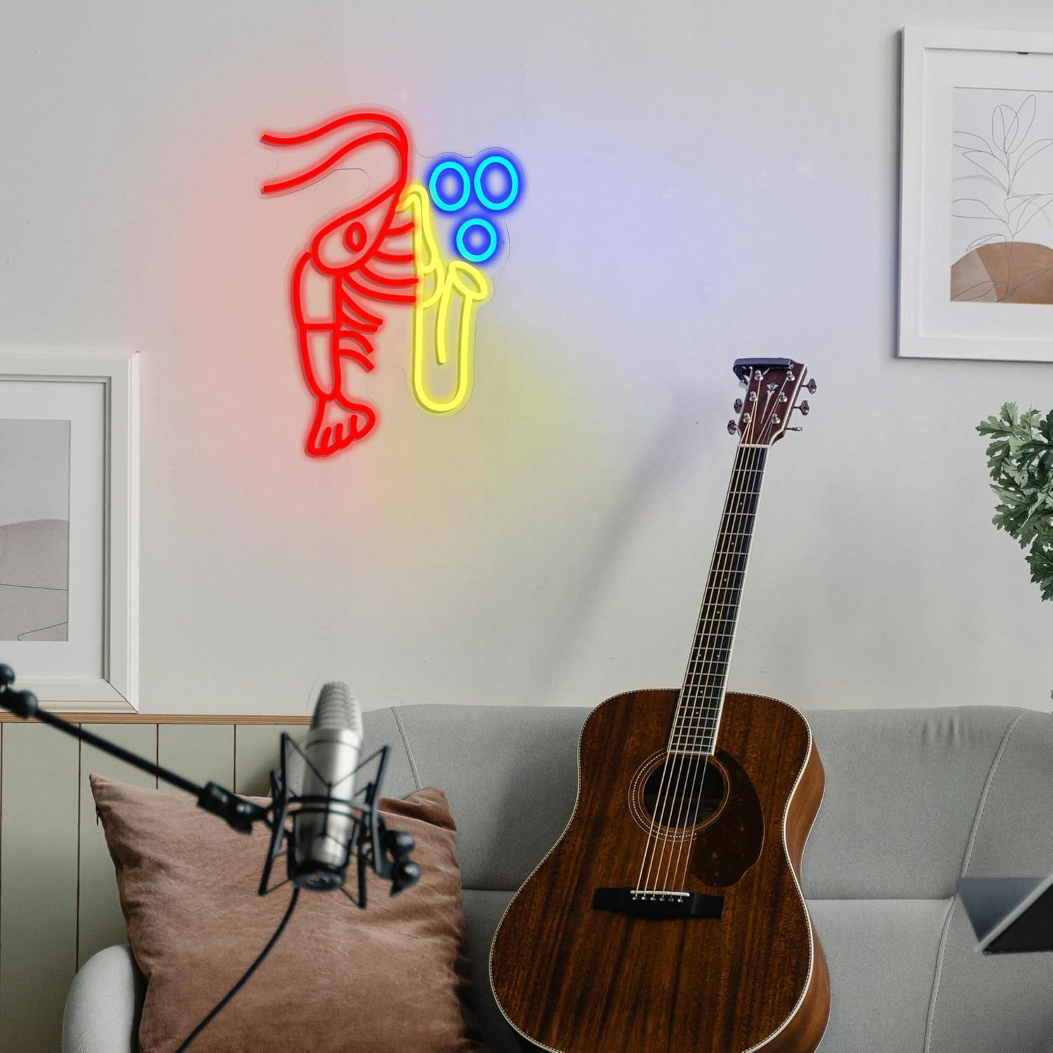 Lobster Saxophone Neon Sign Ja - Neon Sign Party recension och pris