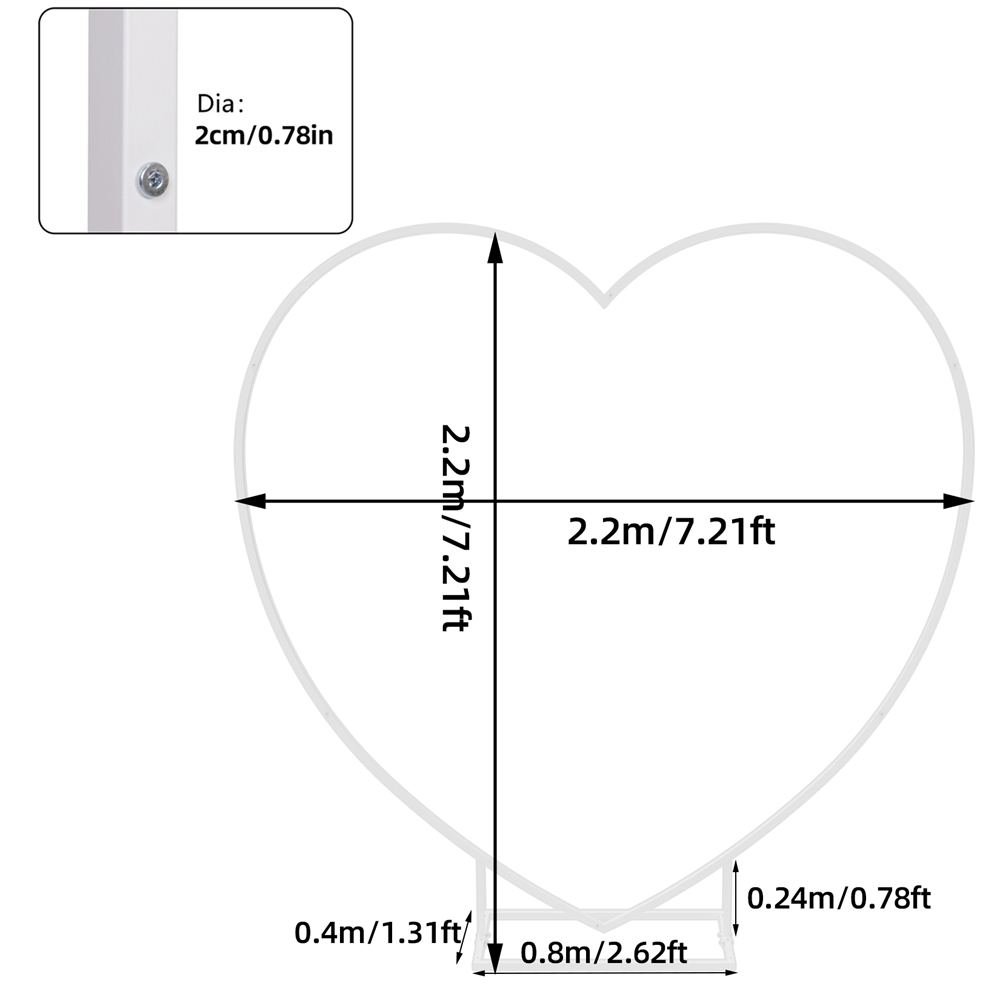 White Heart Shape Balloon Arch - Balloon Arch Kit recension och pris