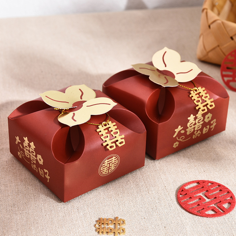 50pcs Orange Portable Gift Box - Event Party Box recension och pris