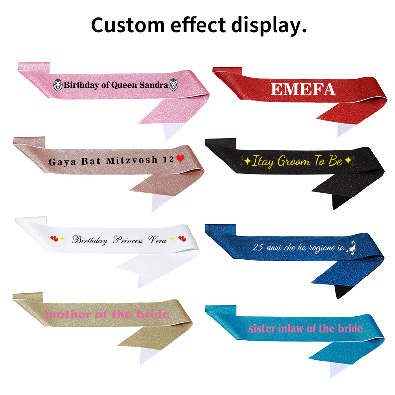 Diy Custom Glitter Satin Sash  - Birthday Sash Glitter recension och pris